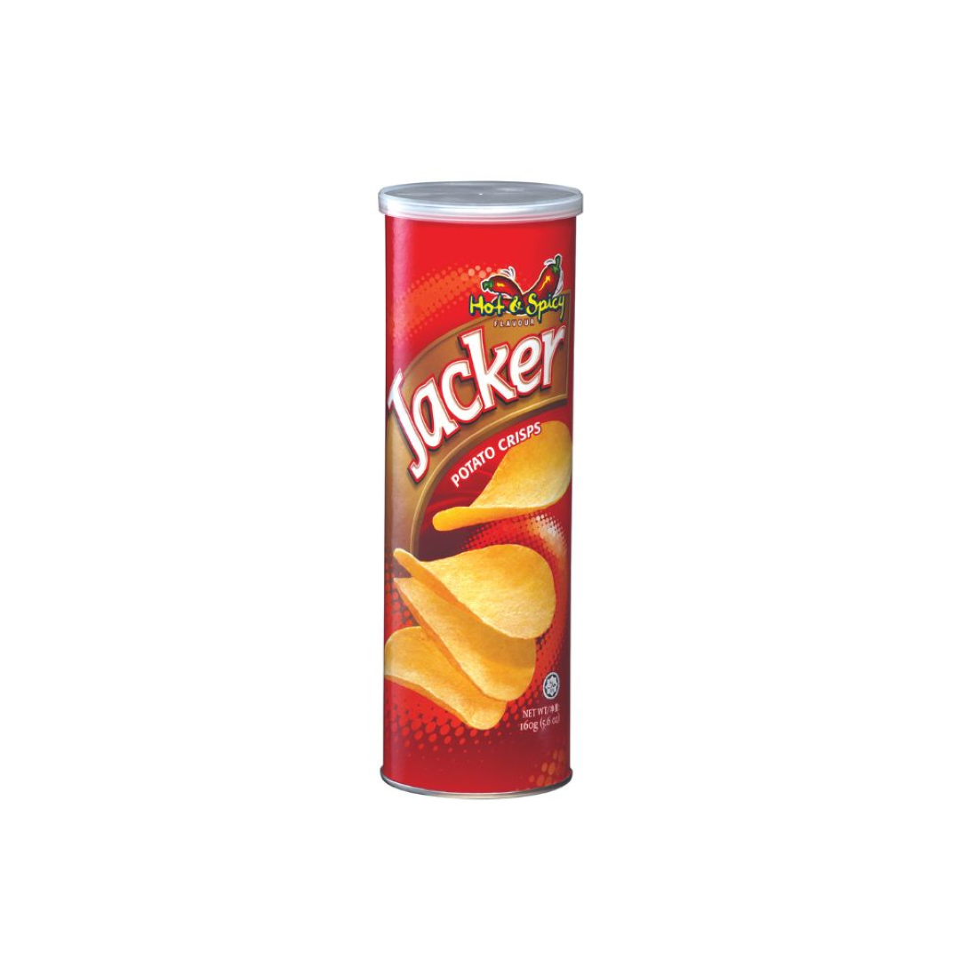 JACKER POTATO CRISPS HOT & SPICY 160G